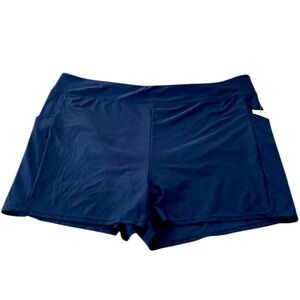 Del RAYA Women's Navy Blue Swim Shorts